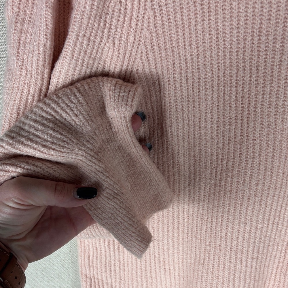 Halogen Pink Ribbed Knit Sweater Medium - Picture 5 of 9